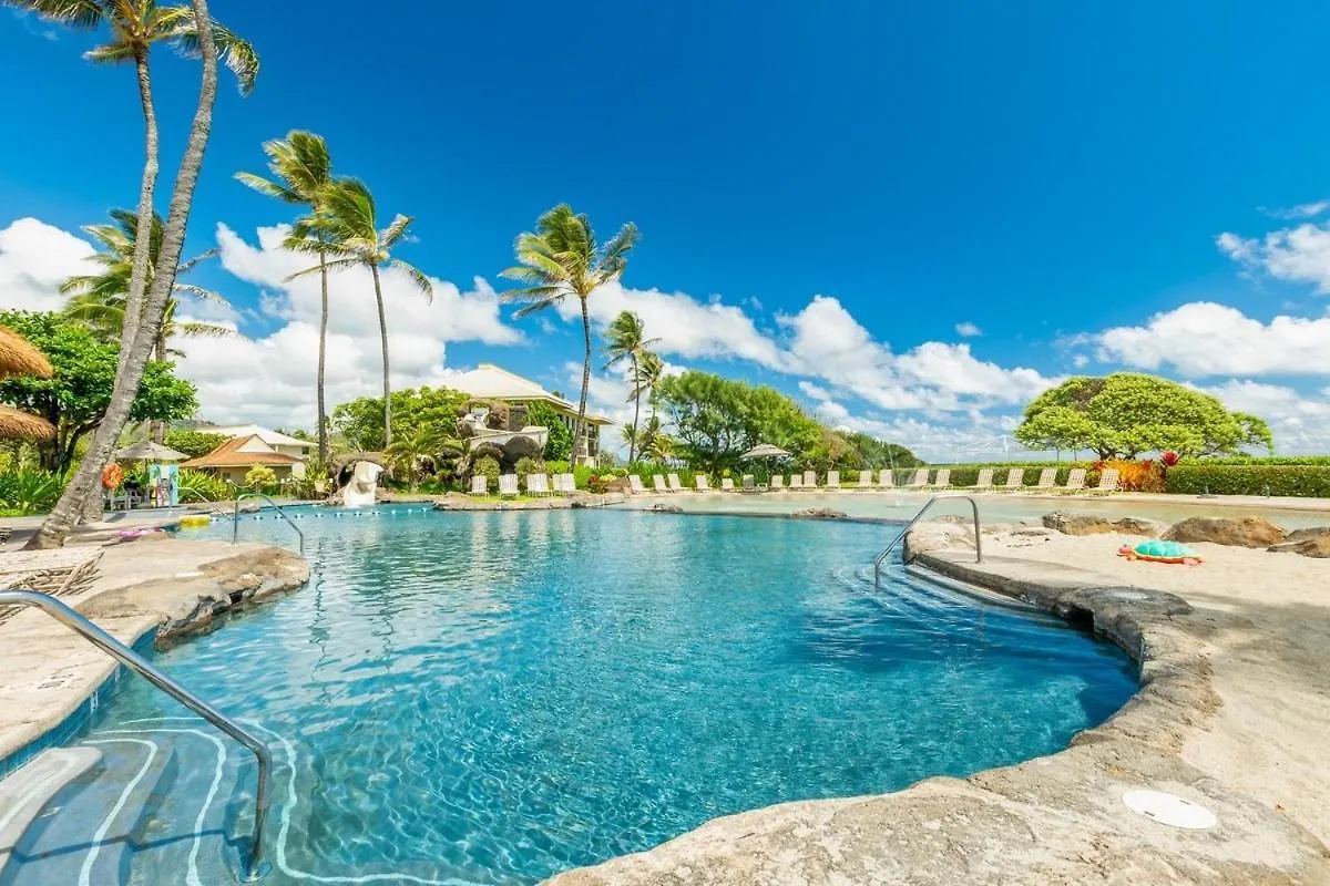 Appartement Pool Oceanview Room, 4 Star Beachfront Resort, King Bed, Lanai, Ac, Pool, Restaurant, Gym, Spa Lihue